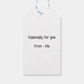 Eenvoudige Schattigee kat Meowy Christmas Cadeaulabel (Achterkant)