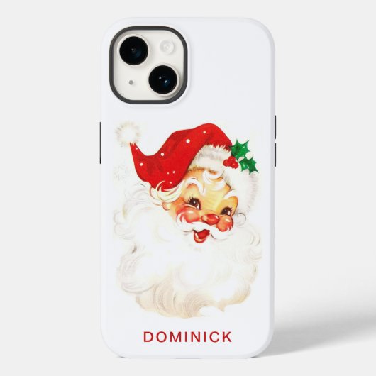 Eenvoudige Schattigee Kerstman Kerstmis Case-Mate iPhone Case (Achterkant)