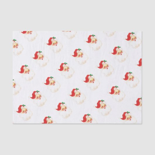 Eenvoudige Schattigee  Kerstman Kerstmis Tissuepapier (Voorkant)