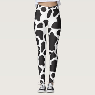 Eenvoudige Schattigee Koe Print Leggings
