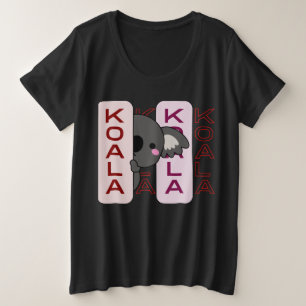 Eenvoudige Schattigee Trendy Stijl Koala Australië Grote Maat T-shirt