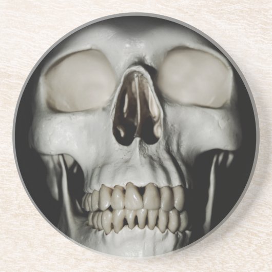 Eenvoudige schedel zandsteen onderzetter (Voorkant)