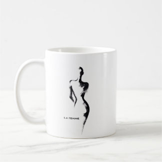 Eenvoudige schildering gouache La Femme 01 poster Koffiemok