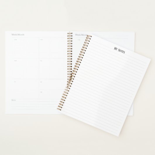 Eenvoudige schone minimalistische gestippelde lijn planner (Display)