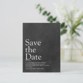 Eenvoudige schoolbord Save the Date-definitie Briefkaart (Staand voorkant)