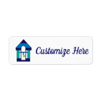 Eenvoudige Schoolhouse of Church Bell Tower Labels