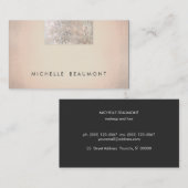 Eenvoudige schoonheid en Mode Chic Copper Faux Seq Visitekaartje (Voorkant / Achterkant)