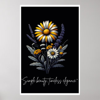 Eenvoudige schoonheid, tijdloze elegantie poster
