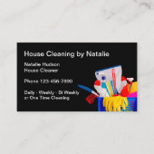 Eenvoudige schoonmaakdame visitekaartje (Voorkant)