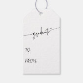 Eenvoudige SCRIPT Afstuderen CadeauLabels (Voorkant)