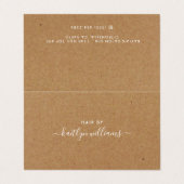 Eenvoudige Script Appointcard - Rustic Kraft Visitekaartjes (Buitenkant ongevouwen)