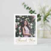 Eenvoudige Script Bevestiging Kruis Foto Bedankt Briefkaart (Staand voorkant)