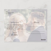 Eenvoudige Script Foto Trouw Dank Je Briefkaart (Achterkant)