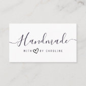 eenvoudige script Handmade business Visitekaartje (Voorkant)