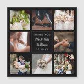 Eenvoudige Script Huwelijksfotocollage Bedankt  (Voorkant)