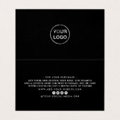 Eenvoudige Script, Logo/Afbeelding Bedanktkaart Visitekaartjes (Binnenkant ongevouwen)