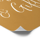 Eenvoudige Script Oker Trouwkaarten en Cadeaus Bor Poster (Hoek)