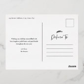 Eenvoudige Script Prettige Feestdagen 3 Foto Colla (Achterkant)