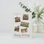 Eenvoudige Script Prettige Feestdagen 5 Foto Colla (Staand voorkant)