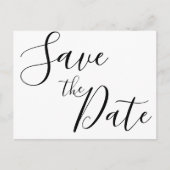 Eenvoudige Script Save The Date-ansichtkaarten Aankondigingskaart (Voorkant)