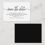 Eenvoudige Script Save The Date Informatiekaartje (Voorkant / Achterkant)