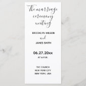 Eenvoudige Script Trouwprogramma's Programma (Voorkant)