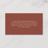 Eenvoudige Script Wedding Guest Detail Enclosure K Informatiekaartje (Achterkant)