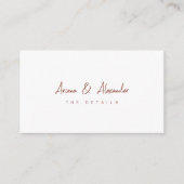 Eenvoudige Script Wedding Guest Detail Enclosure K Informatiekaartje (Voorkant)