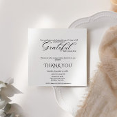 Eenvoudige scriptappreciatie party, dankbare party kaart