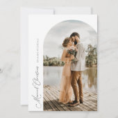 eenvoudige scriptboogvakantieaankondiging bedankkaart (Voorkant)