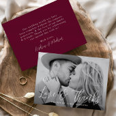 Eenvoudige scriptie Liefde en Dank Trouwdag Bourgo Bedankkaart