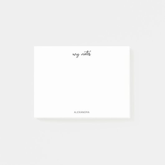 Eenvoudige scriptnaam Post-it notities Post-it® Notes (Voorkant)