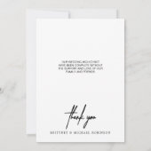 Eenvoudige scriptpagina Groene moderne foto Hartel Bedankkaart (Achterkant)