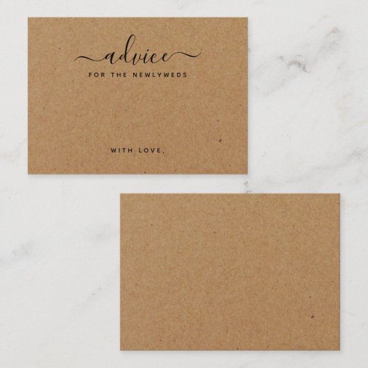 Eenvoudige scriptstandaardkraftadvieskaarten voor  informatiekaartje (Voorkant / Achterkant)