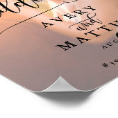 Eenvoudige scripttypografie | Welkom bruiloft Poster (Hoek)