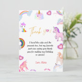 Eenvoudige scriptunicorn-verjaardagskaart kaart (Staand voorkant)