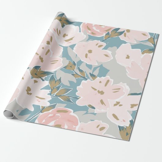 Eenvoudige seamless pattern of hand drawn gouache  cadeaupapier (Uitgerold)