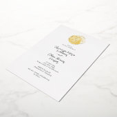 Eenvoudige Seashell en Waterverf Fishscale Folie Uitnodiging (Gedraaid)