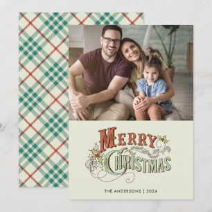 Eenvoudige serie-foto voor pretkerst feestdagenkaart