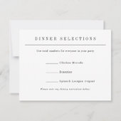 Eenvoudige serif moderne typografie bruiloft RSVP kaartje (Achterkant)