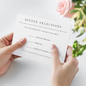 Eenvoudige serif moderne typografie bruiloft RSVP kaartje