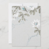 Eenvoudige Shabby Chic Floral bruiloft uitnodiging (Achterkant)
