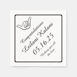 Eenvoudige shaka hang losse afstuderen papieren se servetten