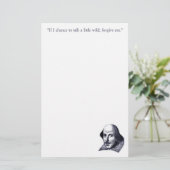 Eenvoudige Shakespeare Stationery Briefpapier (Staand voorkant)