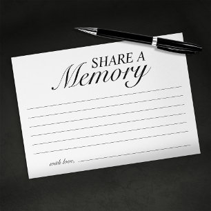 Eenvoudige Share A Memory Kaart voor Memorial Serv
