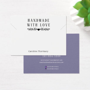 Eenvoudige sieraden halsketting display paarse kaa visitekaartje