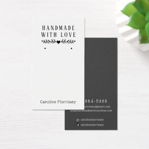 Eenvoudige Sieraden Oorbellen Display Grijs Karton Visitekaartje