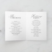 Eenvoudige sierlijke script typografie bruiloft programma (Binnen)