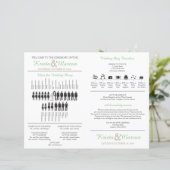 Eenvoudige Silhouettes Wedding Program Fan (Staand voorkant)
