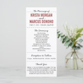 Eenvoudige Silhouettes Wedding Program Rack Kaart  (Staand voorkant)